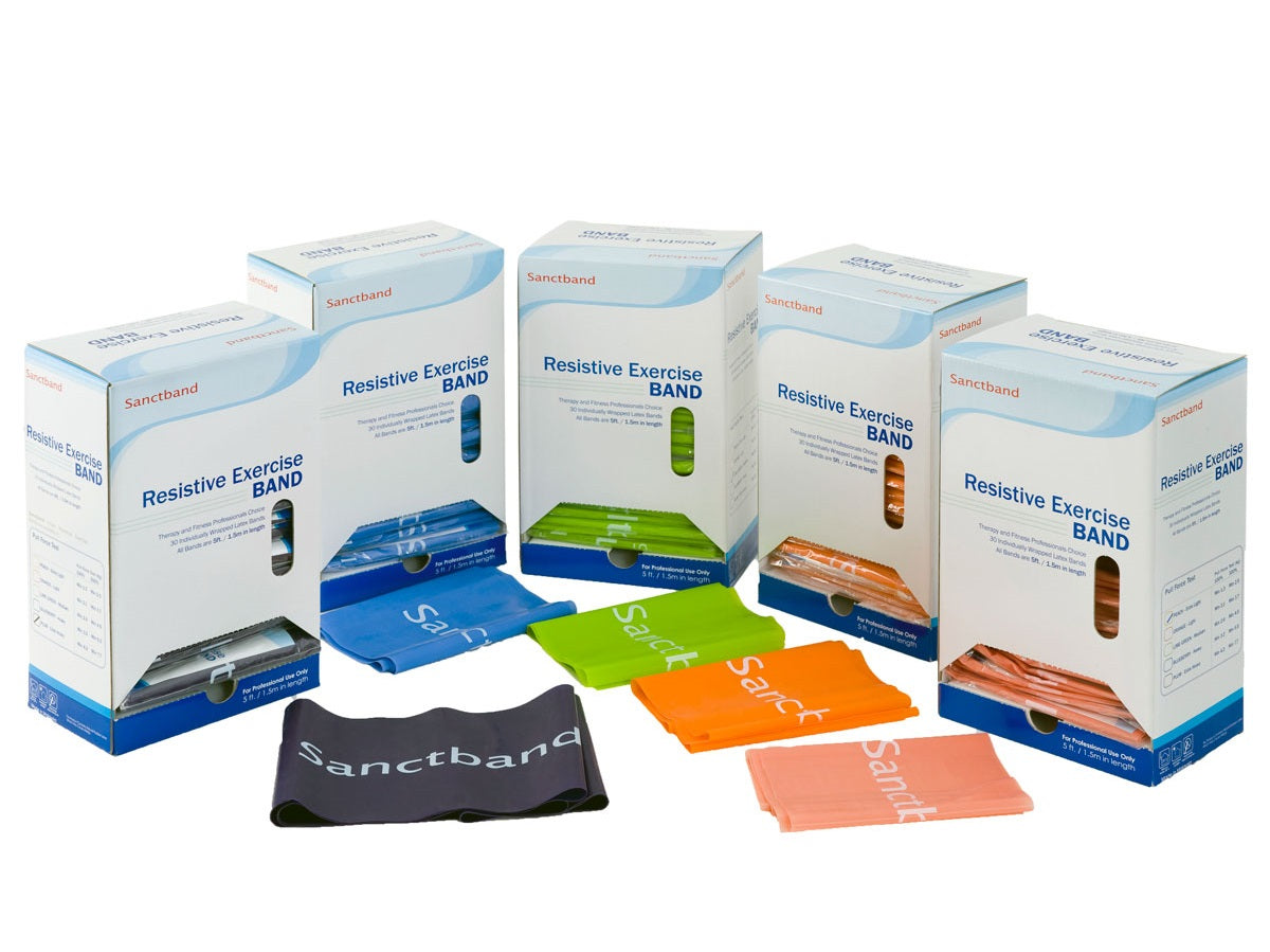 Sanctband gymnastics band bulk pack - dispenser of 30 pieces